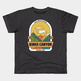 Kings Canyon National Park Mountains Hiking Camping Outdoors Kids T-Shirt